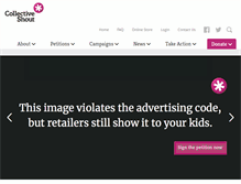 Tablet Screenshot of collectiveshout.org